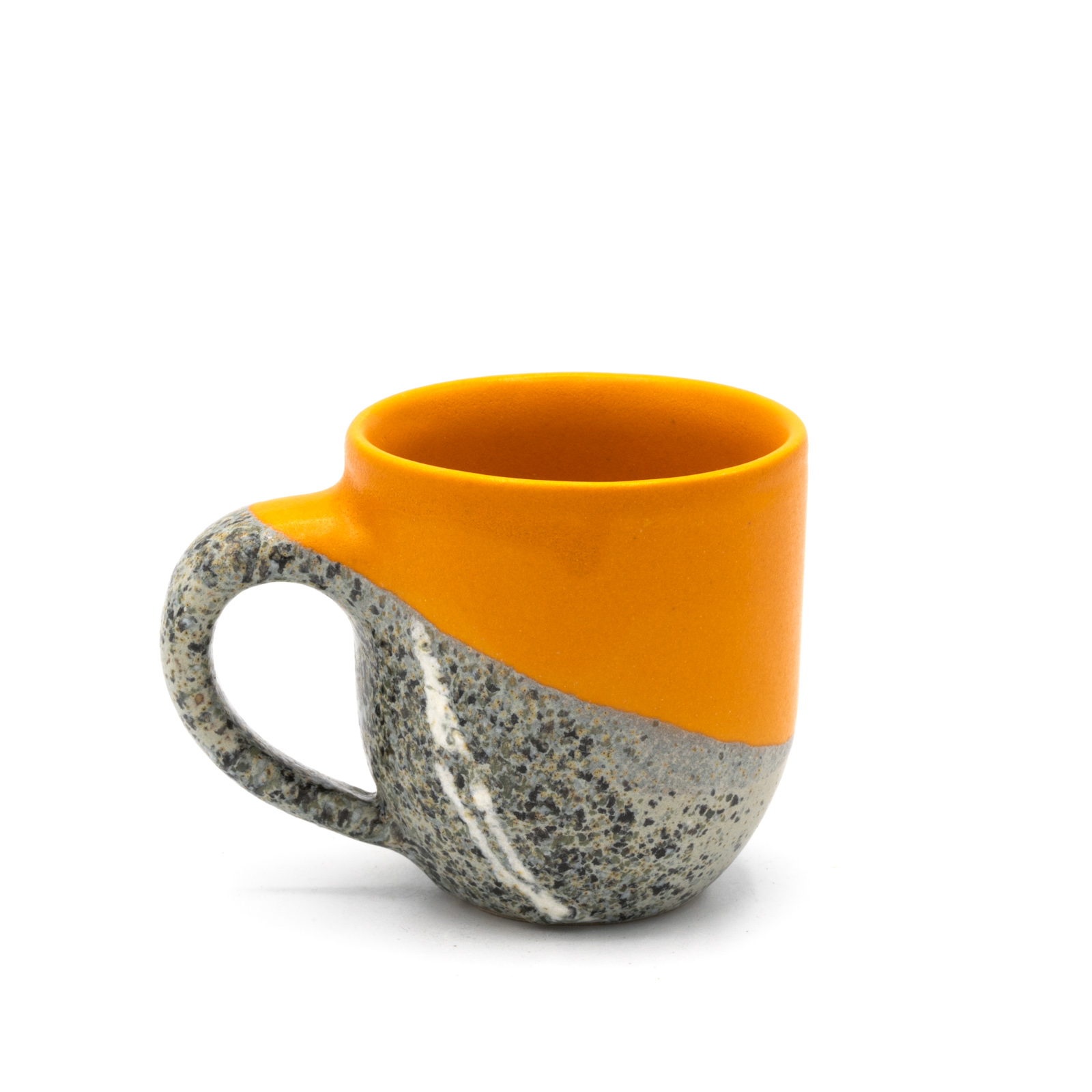 Espresso Tassen Keramik | Espressotasse mit Untertellerchen | orange 