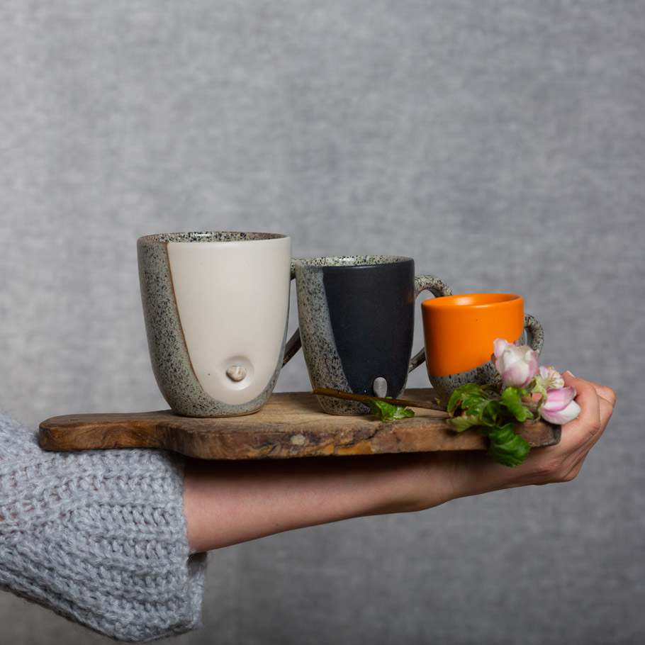 Kaffeetasse Keramik | Kaffeetafeltasse | orange