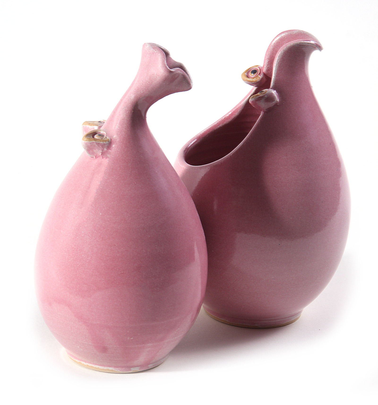 Milchkännchen Keramik  | Zuckerstreuer Keramik | Rüssler & Milchmädchen im Paar | Set | rosa