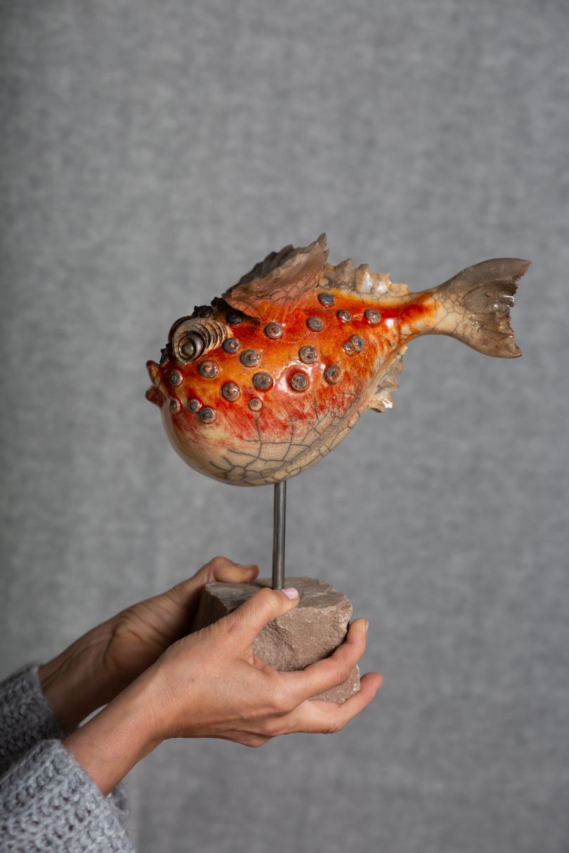 Keramik Fisch | Kugelfischlein