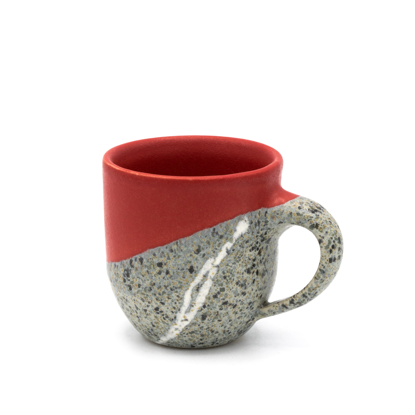 Espresso Tassen Keramik | Espressotasse mit Untertellerchen | rot 