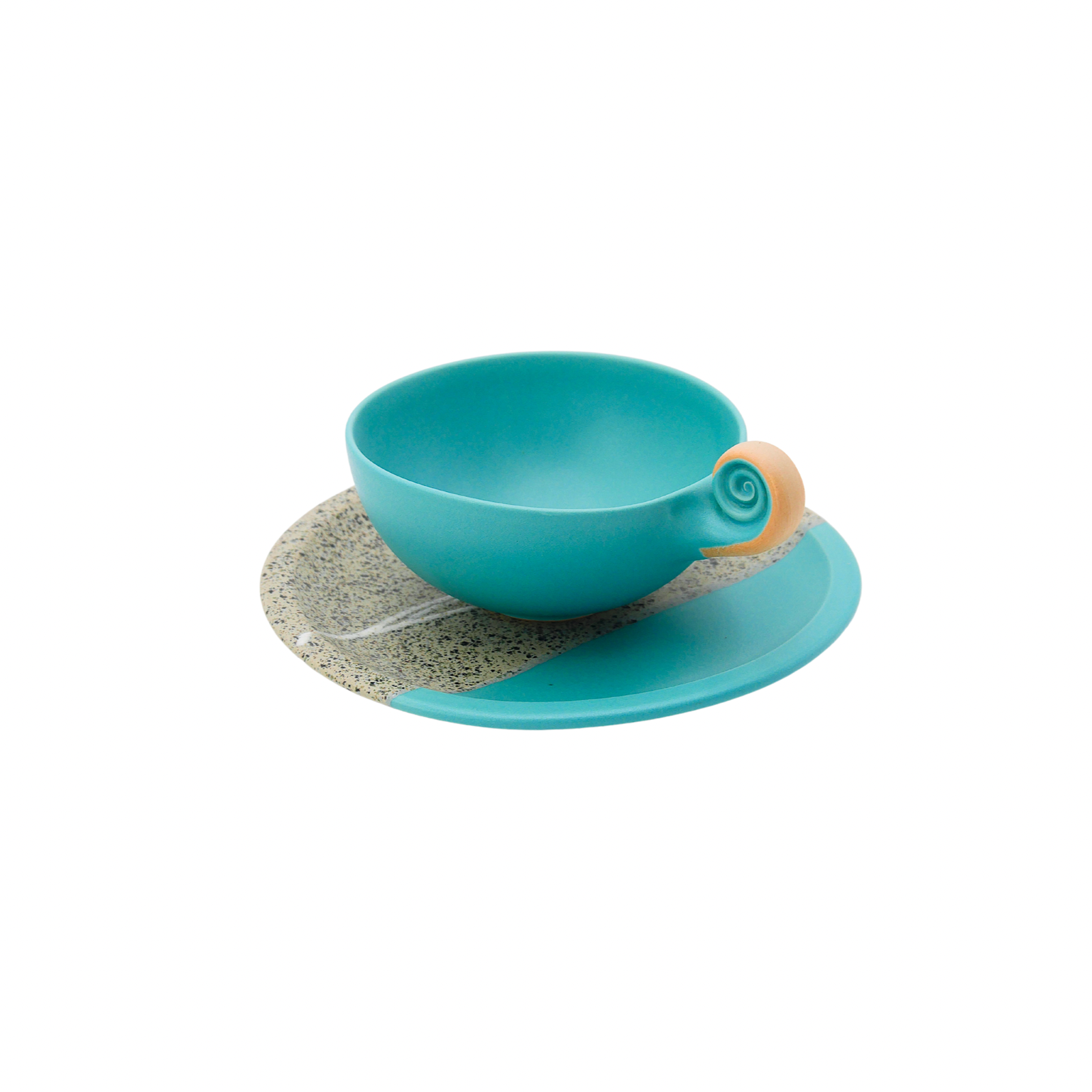 Milchkaffeetassen Keramik Set | petit-déjeuner | türkis
