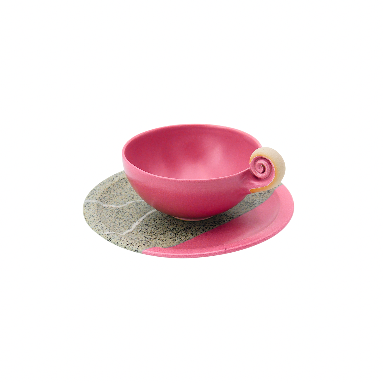 Milchkaffeetassen Keramik Set | petit-déjeuner | rosa