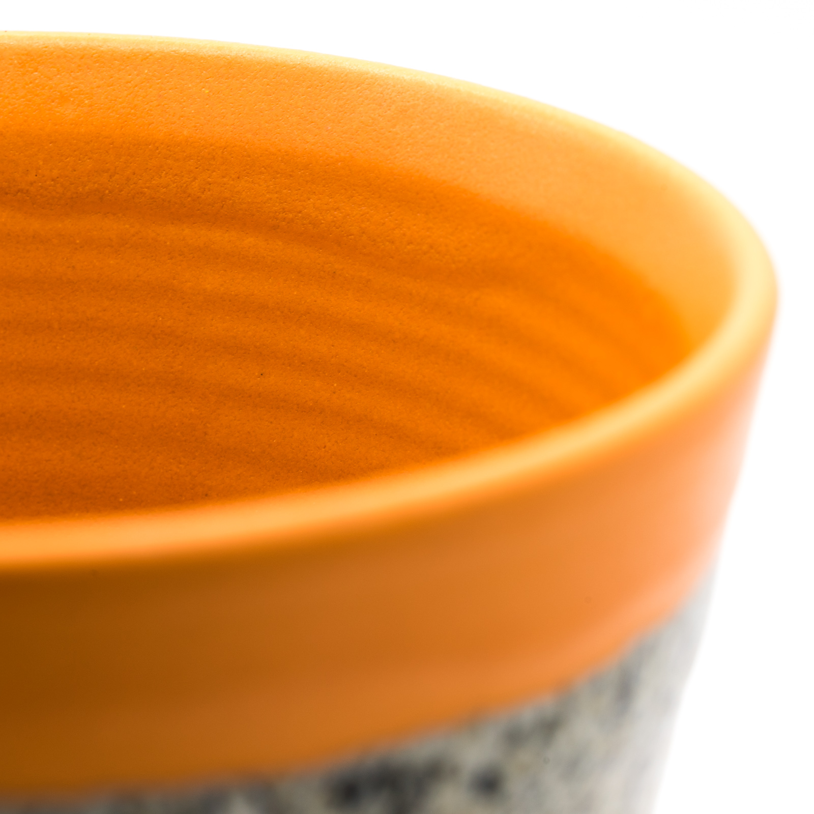 Becher Keramik | Pfälzer Handling | großer Teebecher | orange Linkshaender