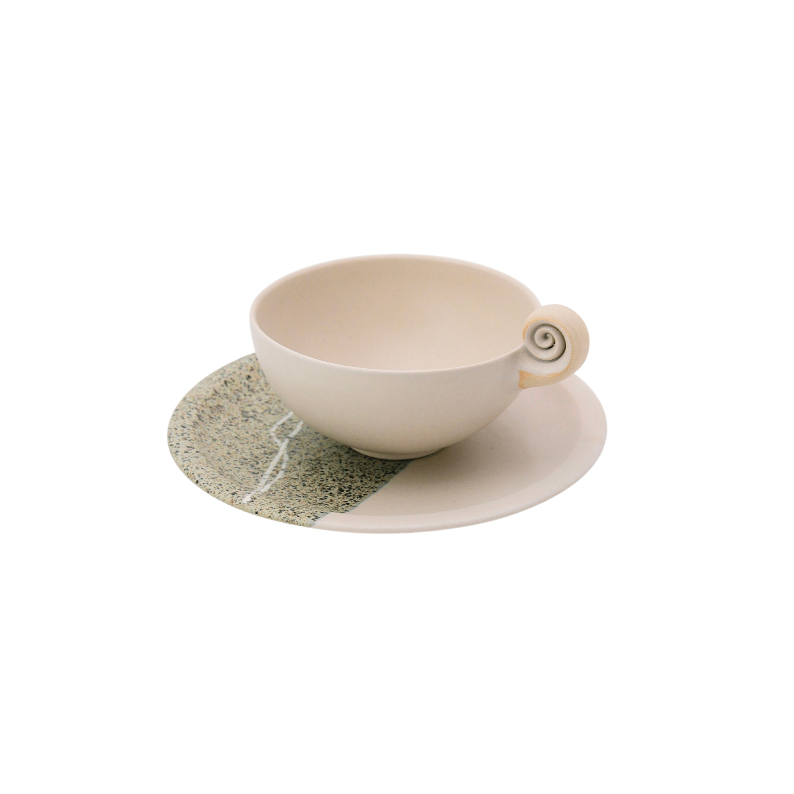 Milchkaffeetassen Keramik Set | petit-déjeuner | cremeweiß